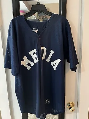 Men's Softball Jersey Large - Media PA - Vintage - Rare - Bill Battey's ? • $60