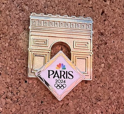 OLYMPIC Pin Pins 2024 Paris  NBC Media Arch De Triumph • $13.95