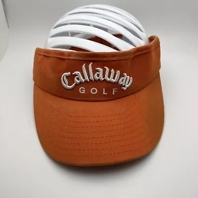 Callaway NewEra Unisex FT-3 Sun Visor HX Tour Adjustable Back Golf Hat Orange 18 • $6.74