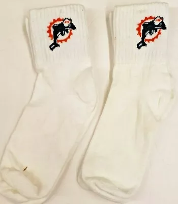 NFL Miami Dolphins Ladies Socks - Size: 9-11 New (Lot Of 2 Pair) • $11.99