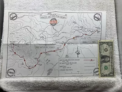 1991 Manitou & Pikes Peak Railway Map Cog Wheel Route Vtg • $8.99
