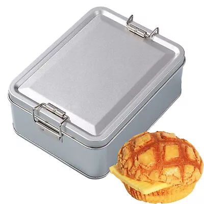 Tinplate Box Metal Storage Tins Tea Container Rectangular W/ Lids Cookie Contain • $14.29