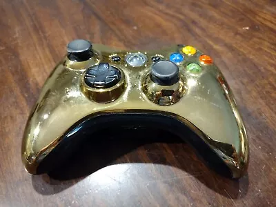 $40 • Buy Microsoft Xbox 360 Wireless Gold Chrome Special Edition Controller 