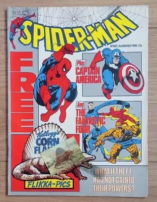 SPIDER MAN COMIC #625 WITH FREE GIFT KELLOGGS FLIKKA PICS 2nd AUGUST 1985  • £14