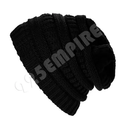 Unisex Knitted Slouchy Baggy Beanie Winter Hat Ski Skull Cap • $7.88