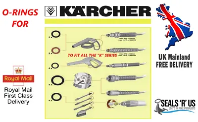 £7 • Buy Karcher Pressure Washer O-Ring Kit Set. Fits All K Series K1 K2 K3 K4 K5 K6 K7