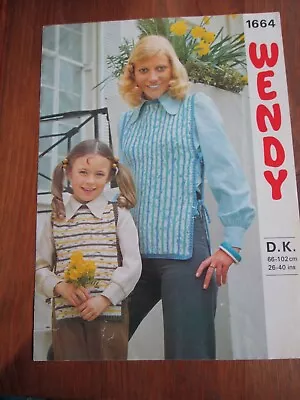 Tabard 26-40  DK Wendy 1664 Knitting Pattern • £1