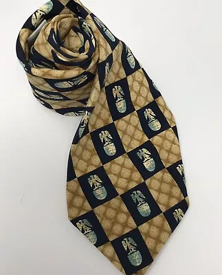 Bugatchi Uomo For Michael Jordan Art Deco Print 100% Silk Tie Necktie • $5.20