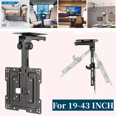 19-43  Folding Ceiling TV Wall Mount Bracket Tilt Swivel RV Caravan Motorhome UK • £20.89