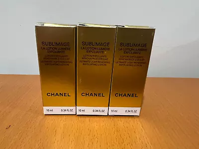 Lot Of 3:CHANEL SUBLIMAGE LA LOTION LUMIERE EXFOLIANTE Size 0.34oz/10ml Each NIB • $23.99