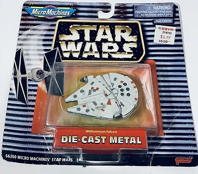 Galoob 1996 Star Wars Micro Machines Millennium Falcon Die Cast Metal NIP • $14.99