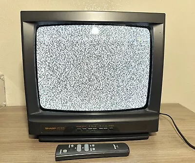 Vintage 1993 Sharp Linytron 13  14  TV Color Television Model 13E-M50 TV Set • $90