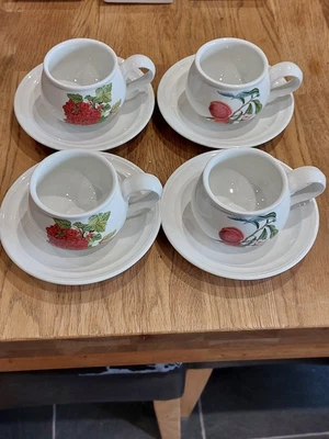 £19.99 • Buy Portmeirion Pomona Coffee Cups & Saucers, Set Of  4, Rare. FREE POSTAGE