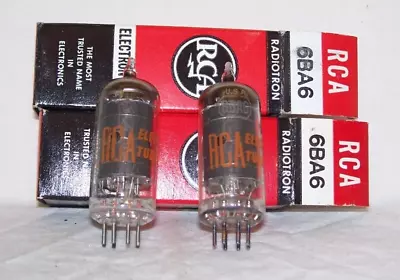 Pr. NOS RCA 6BA6 Radio Tubes In Original Boxesstrong Matched Tests!EF93lot 2 • $21.95