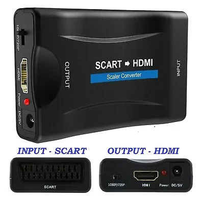 £3.99 • Buy SCART To HDMI Adapter Converter Composite Video Audio Adaptor DVD SKYBOX 1080P