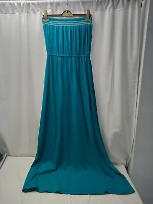 £3.99 • Buy ❤️ Peacocks Green Strapless Maxi Dress Size 10 Vgc