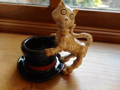 Yankee Candle Rare Halloween Boney Cat And Top  Hat  Tea Light Holder • £19.99