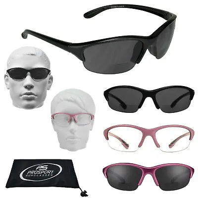 Sports Bifocal Sunglasses Sun Readers Pink Black Reading Glasses 1.5 2.0 2.5 3.0 • $19.99