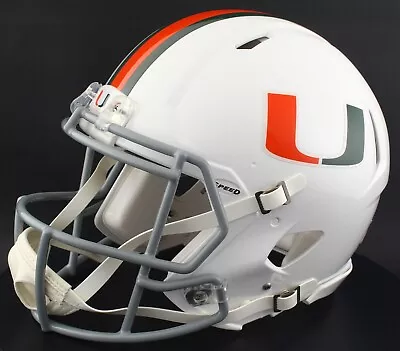 MIAMI HURRICANES NCAA Riddell Speed Full Size AUTHENTIC Football Helmet • $289.99