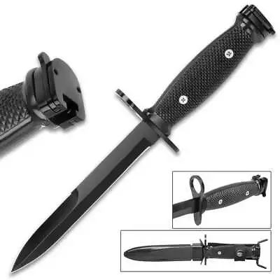 12  BAYONET SURVIVAL M Camo Knife + Scabbard Saw Back AR Wire Cutter 7 9 14 16 • $39.95