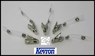 5 X Kevron ID Vinyl Strap Pocket Alligator Clip ID1015 Bulk Buying • $5.81