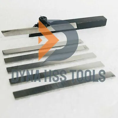 Mini Lathe Parting Cut Off Tool Holder 8mm Shank + 6x HSS Bit UNIMAT EMCO MYFORD • $42.27