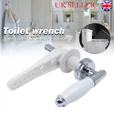 Traditional Ceramic Handle Toilet Cistern Flush Lever/Handle Bathroom Replace UK • £8.68