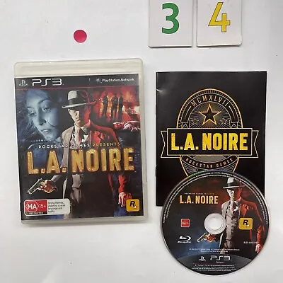 L.A. Noire PS3 Playstation 3 Game + Manual R34 • $8.95