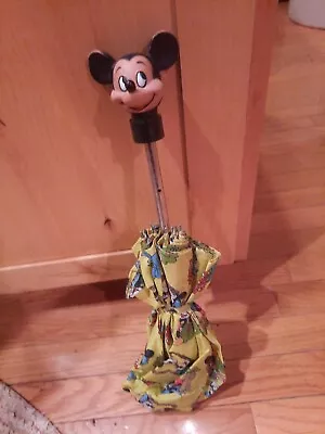 Vintage Mickey Minnie Mouse Lovers Love 32  Diameter Umbrella Handle • $15