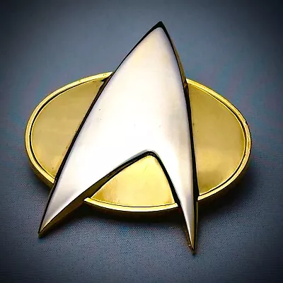 Vintage Authentic Licensed STAR TREK Next Gen Logo Badge Pin Hollywood Pins 1988 • $50