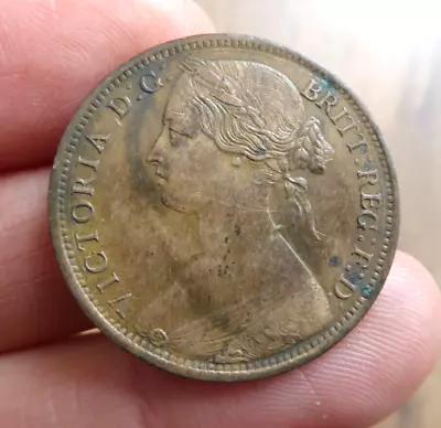 Victoria British Penny Coin Dated 1861 Excellent Detail On Hair Higher Grade • £69.99