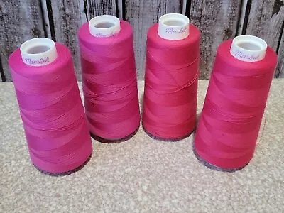 Lot Of 4 Maxi-Lock Serger Thread Polyester 3000 Yards 2 Bright Fuchsia 2... • $11.99