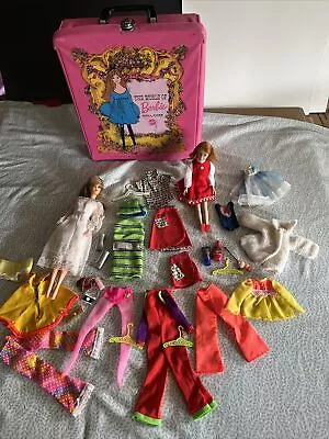 Vintage Barbie Doll Lot Mattel 1960-70’s Mod 1968 Case With Clothes Accessories • $179.99