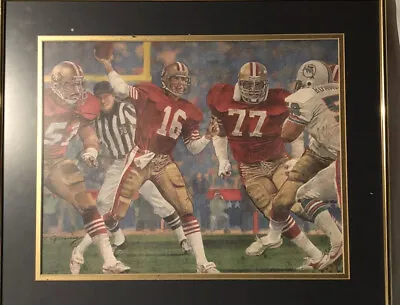  Tribute To San Francisco 49er's Super Bowl XIX Win  By Merv Corning Framed Set3 • $75