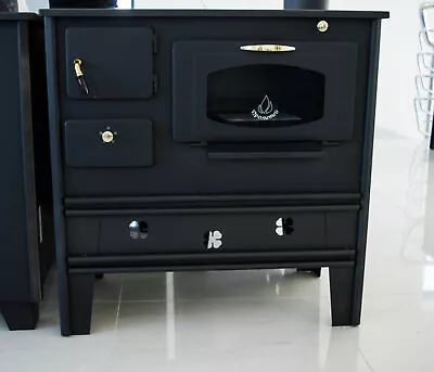 Woodburning Cooking Stove Oven With Glass 7 KW Cast Iron Top PROMETEY NAR TYPE B • £419