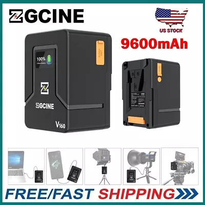 $169 • Buy ZGCINE ZG-V160 9600mAh V-Mount Battery PD Fast Charging For Aputure 300D II 300X