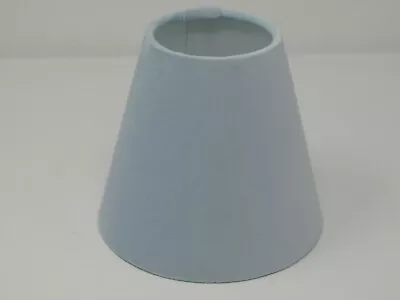 * SALE * Lampshade  Duck Egg Blue Velvet Small Candle Clip Tapered • £11