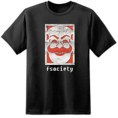 Mr Robot FSOCIETY Hacker Collective T Shirt Evil Corp Elliot TV Series Allsafe • £19.99