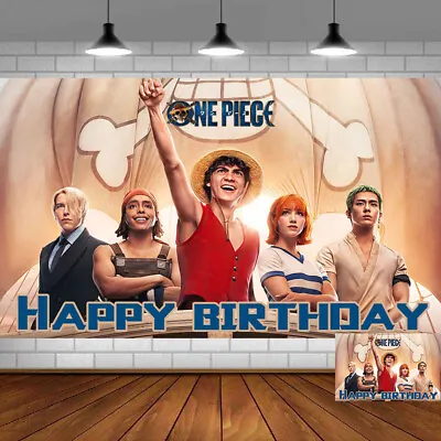 One Piece Live Action Birthday Backdrop Banner Vinyl Party Decoration 5x3ft • $16.98