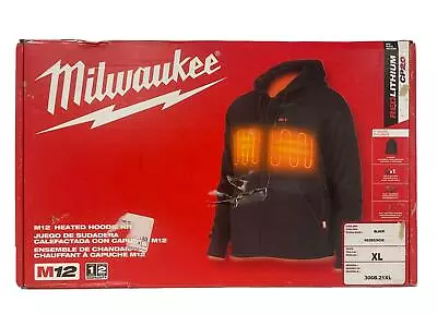 Milwaukee 306B-21 M12 Heated Hoodie Kit Black W/2.0 Battery & Charger 306B-21XL • $129.95