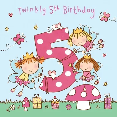 5 Year Old Card -Age 5 Card - 5th Birthday Card For Girl -Girl Age 5 Card -Fairy • £3.99