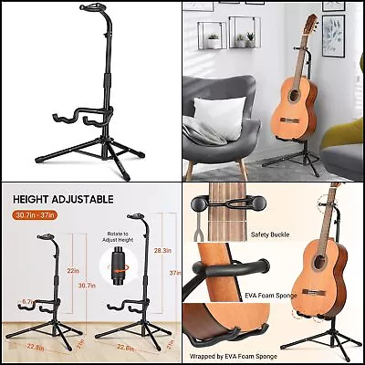 Guitar Stand Universal Acoustic Electric Bass Floor Folding And Rack Multiple • $22.26