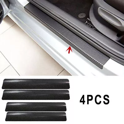 4PCS Carbon Fiber Car Door Plate Sill Scuff Cover Anti-Scratch Sticker • $15.28