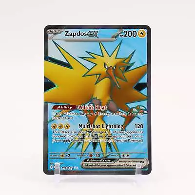 Zapdos Ex - 192/165 151 Full Art Pokemon - NM/LP • $11.99