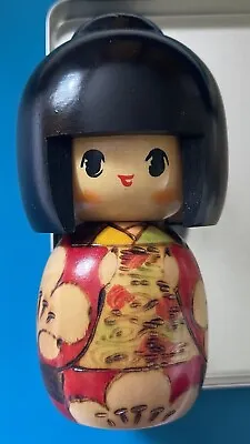 £9.99 • Buy Vintage KOKESHI DOLL Traditional Wooden Japanese Collectable Kimono 5 Inch Boxed