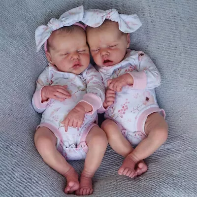 16inch Girl Lifelike Silicone Vinyl Body Realistic Twins Reborn Doll Soft Baby • $94.37