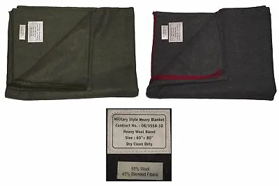  New Military Army Rescue Style Heavy Wool Warm Blanket Camping / Campfire • £19.99