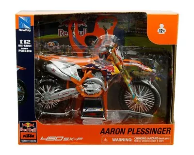 New Ray 1:12 KTM 450 SX-F Red Bull Factory Racing #7 Aaron Plessinger 58363 New  • $19.95