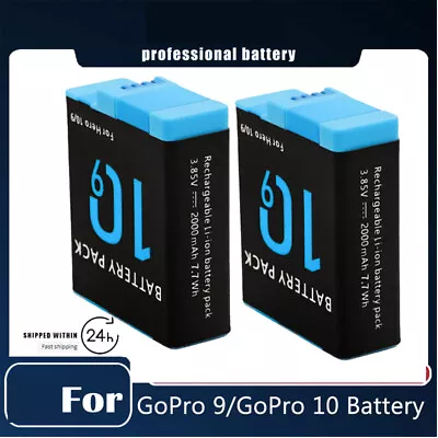 2x 2000mAh Battery For GoPro Hero 9 10 Go Pro Camera KitsAccessories AU STOCK • $33.99