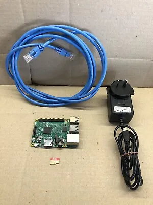 Raspberry Pi 3 Model B + Power Supply + 16gb MicroSD + 3m Network Cable • $93.95